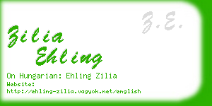 zilia ehling business card